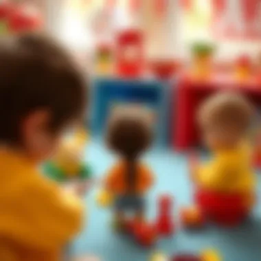 Educational red-themed games for child development