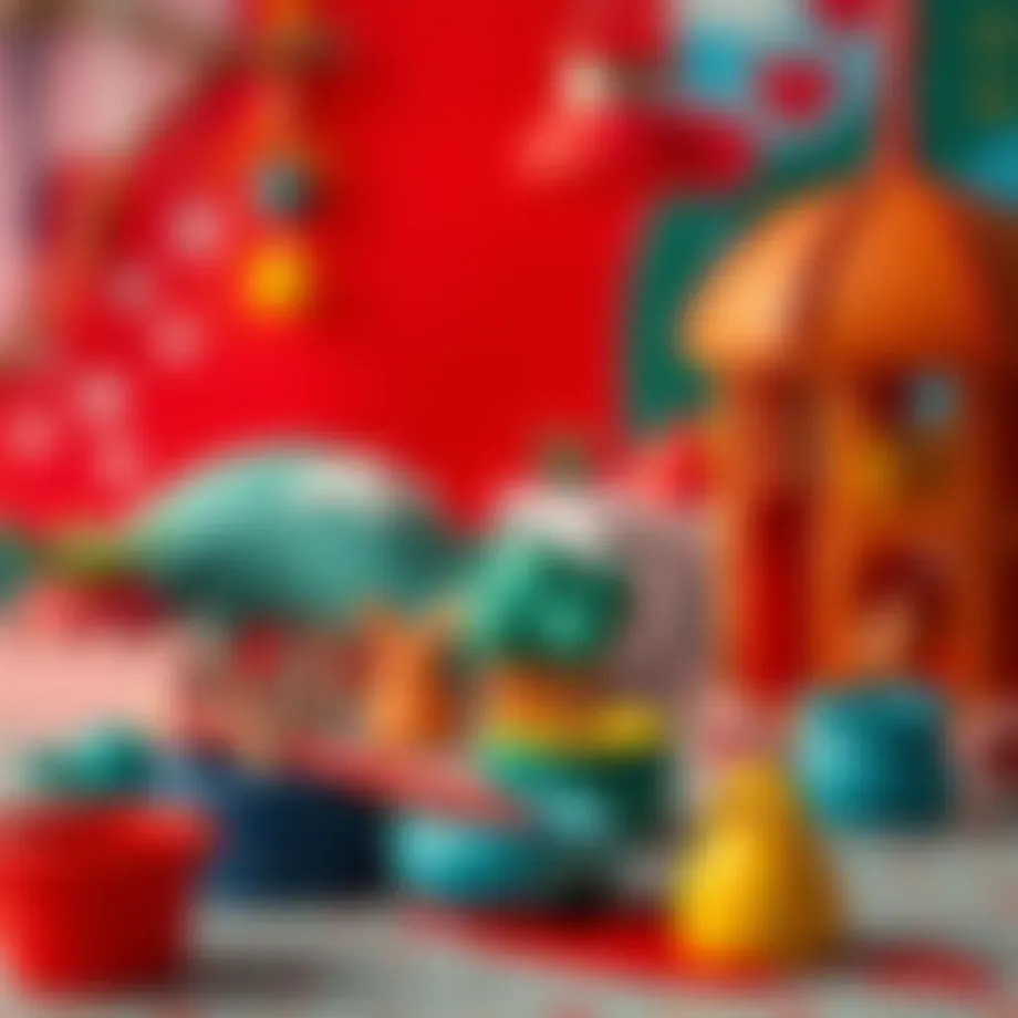 Vibrant red color palette for painting activities