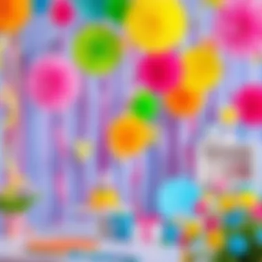 Colorful decorations for a girl's birthday celebration