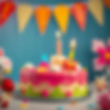 Delicious birthday cake designed for a young girl