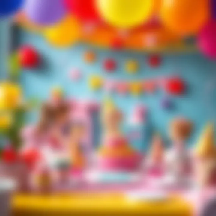A vibrant birthday party setup for young girls