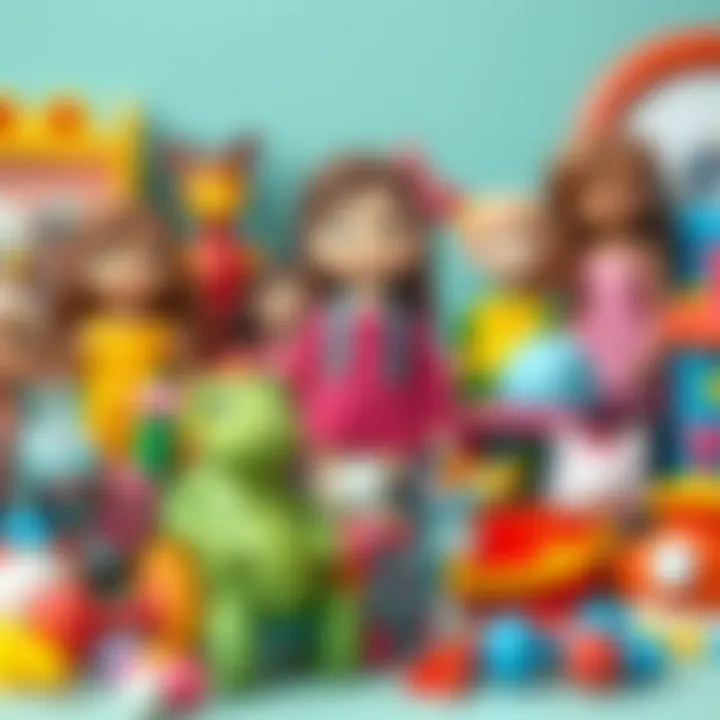 Diverse Toy Choices for Girls A colorful toy selection for girls