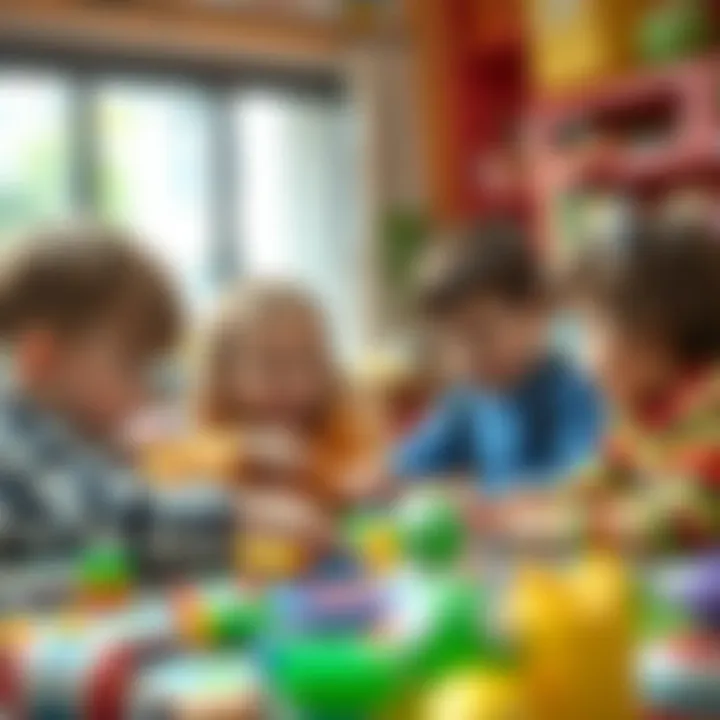 Group of children engaged in collaborative activities
