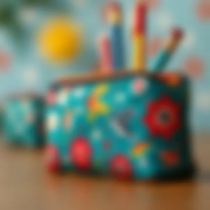 Kuromi pencil case showcasing unique artistic prints