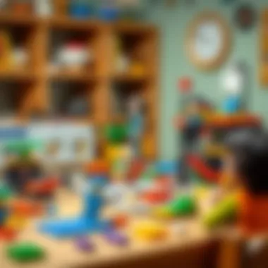 An educational setup demonstrating the Lego 21177 set's contributions to child development.