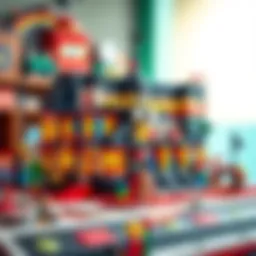 A vibrant and detailed layout of the Lego 21177 set showcasing its unique design.