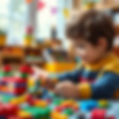 Child engaging in creative play with Lego 42122