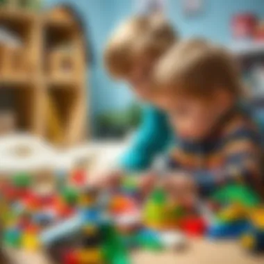 Children's Engagement with Lego 60384 Children engaged in building with Lego 60384