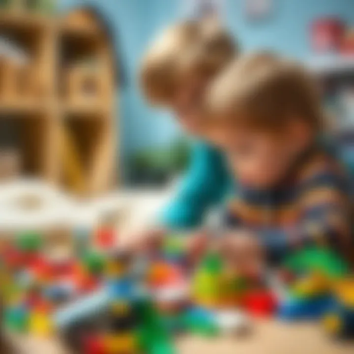 Children's Engagement with Lego 60384 Children engaged in building with Lego 60384