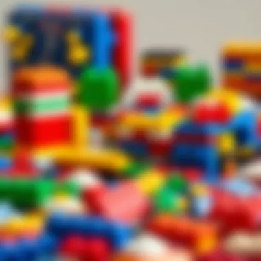 Colorful Lego bricks assembled creatively