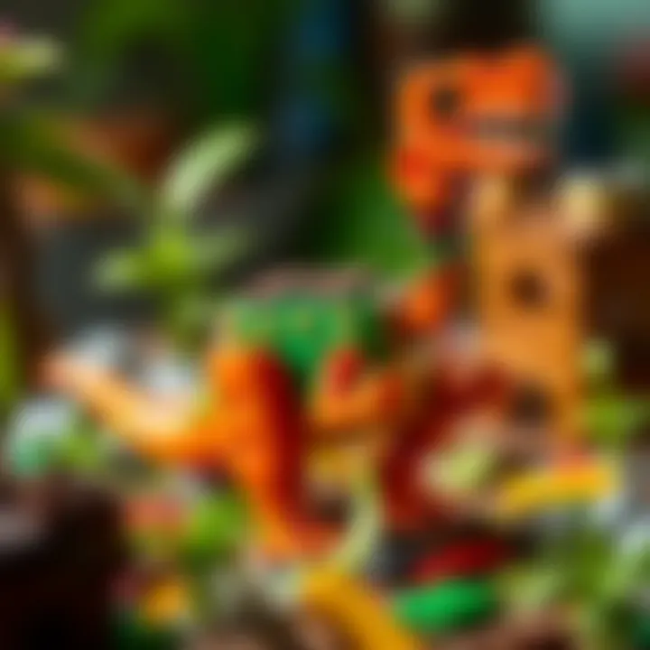 Creative Lego dinosaur assembly