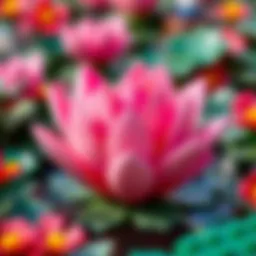 A beautifully crafted Lego Lotus Flower showcasing vibrant colors.