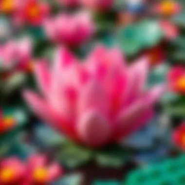 A beautifully crafted Lego Lotus Flower showcasing vibrant colors.