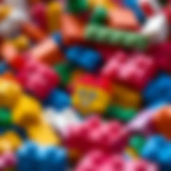 A close-up of various Lego bricks highlighting educational aspects