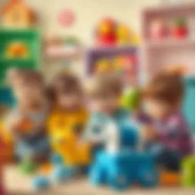Enjoying Locco Toys Together A diverse group of children enjoying Locco toys together