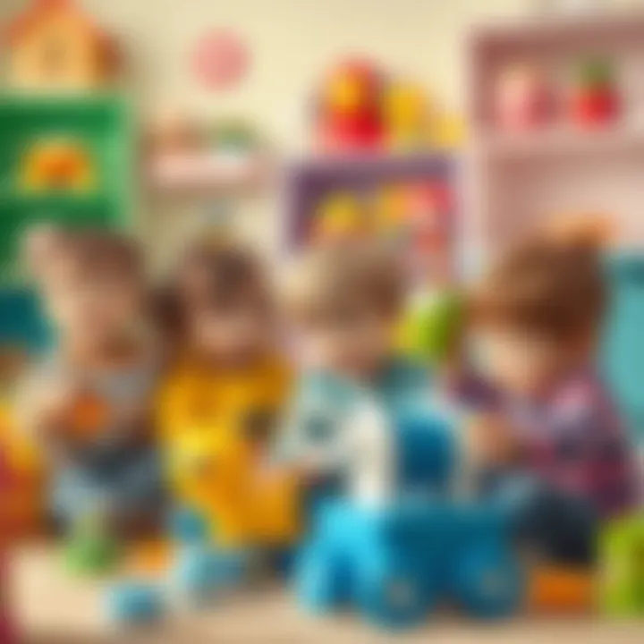Enjoying Locco Toys Together A diverse group of children enjoying Locco toys together