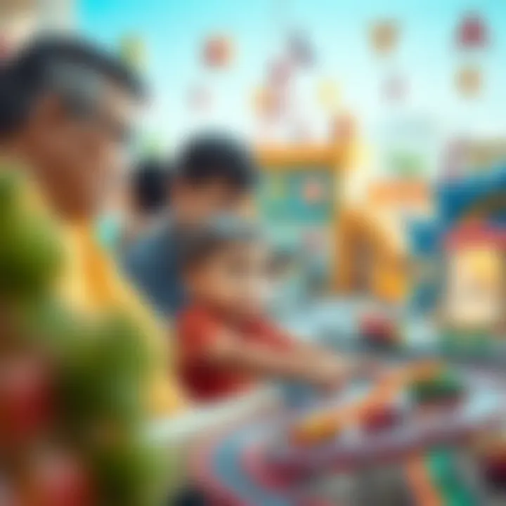 Parents observing kids enjoying the game