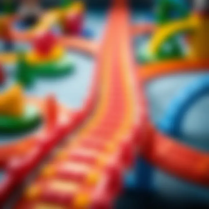 Close-up of the vibrant track design