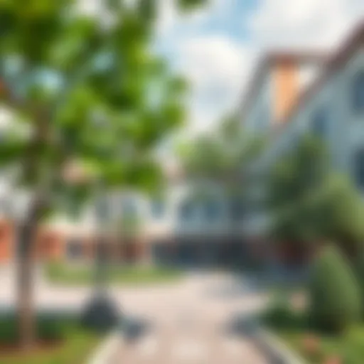 A serene campus of a private school in Mamak showcasing lush greenery and modern architecture.