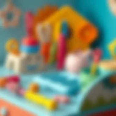 A colorful set of toy tongs and accessories for children