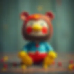 Vintage Monchhichi toy showcasing its classic design