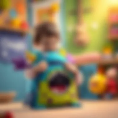 A child happily using a Monster bag during playtime