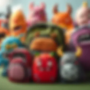 Different styles of Monster bags available for kids