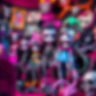 The Fascinating Collection of Clawdeen Wolf Dolls A collection of Clawdeen Wolf dolls displayed in an imaginative environment