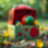 Colorful ladybug toy box for children