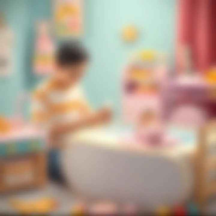 Using the Newborn Set A parent using a newborn set with their baby