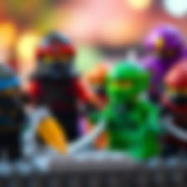 Diverse figures and sets in the Ninja Go Lego series