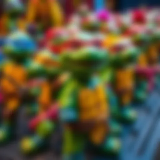 Ninja Turtles toy set showcasing vibrant characters