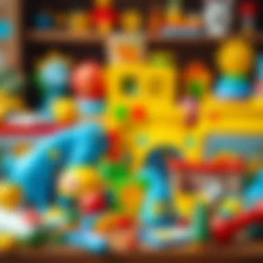 An array of colorful educational toys