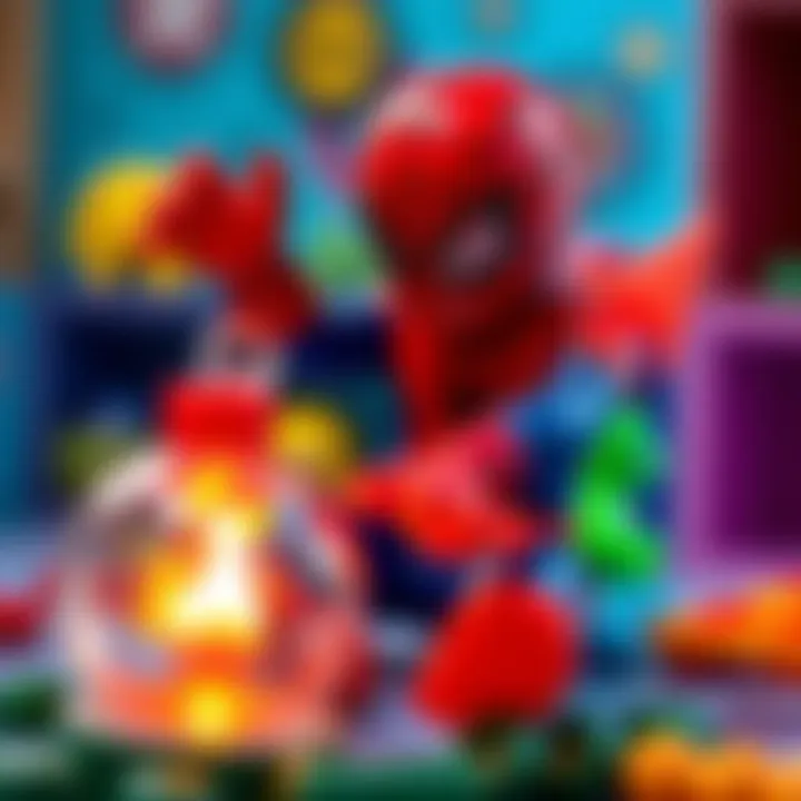 Spider-Man themed toy engaging children's imagination