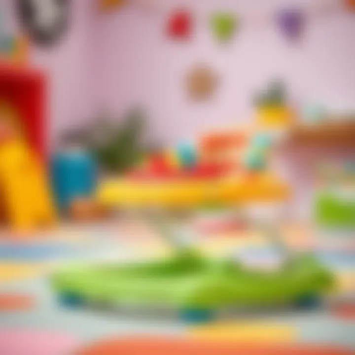 Safety features of a toddler activity walker