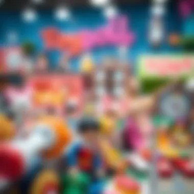 A graph illustrating the evolution of the toy doll market.