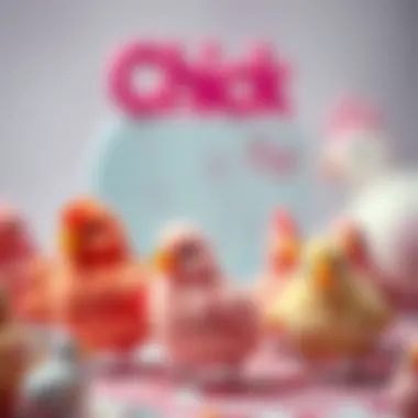 A collection of different types of pink chicks