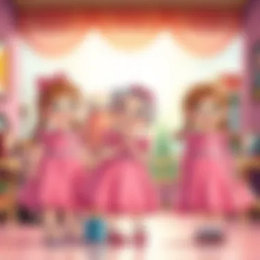 Beautiful children wearing pink Elsa dresses