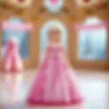 Elegant pink Elsa dress for children