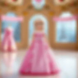 Elegant pink Elsa dress for children