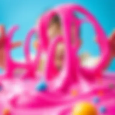 Colorful pink slime promoting creativity in children