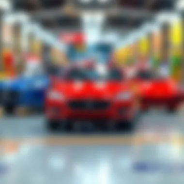 Performance comparison chart of different electric car brands