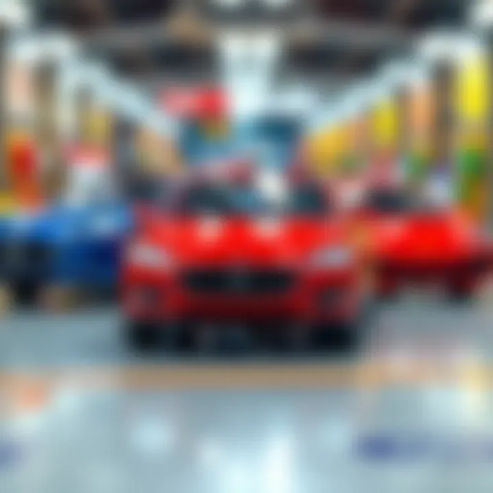 Performance comparison chart of different electric car brands