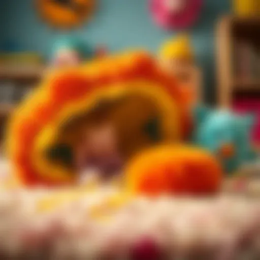 Colorful plush covers enhancing playtime