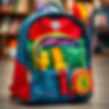 Close-up of Polo backpack features and compartments