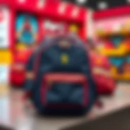 Stylish Polo school backpacks displayed on a table