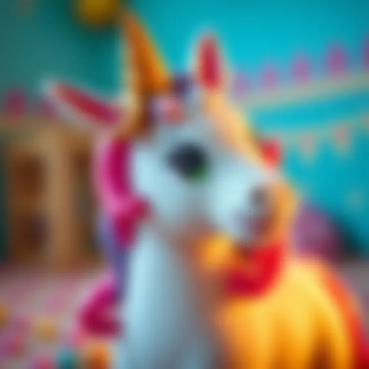 Close-up of Poopsie Unicorn toy showcasing its unique features