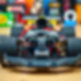 Detailed view of a high-performance RC gas car showcasing its engine and chassis