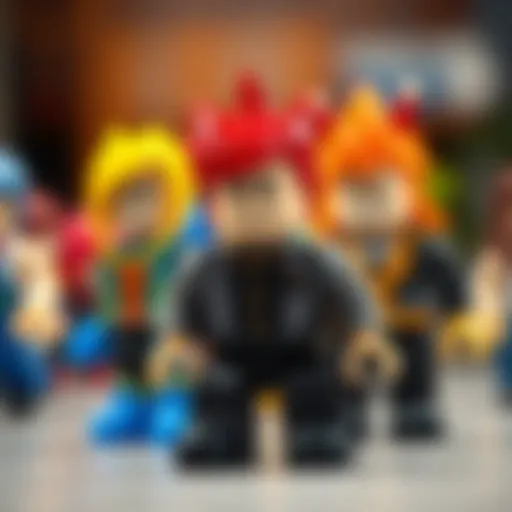 Detailed view of a Roblox figure showcasing its unique features