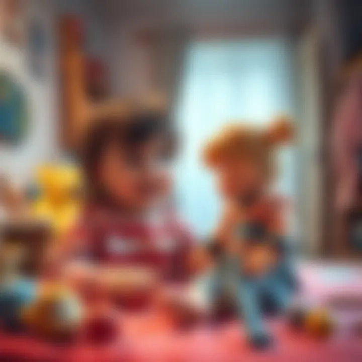 A child engaging in playful activities with a doll, illustrating the benefits of imaginative play.